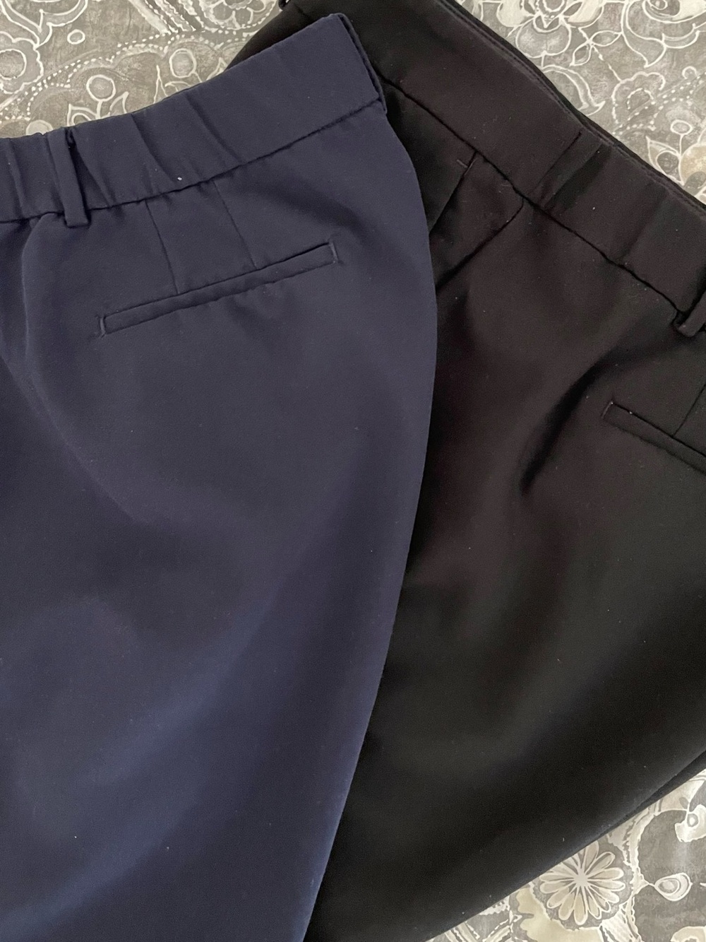 Bundle Two Pairs Talbots Hampshire Ankle Pants in Black and Blue